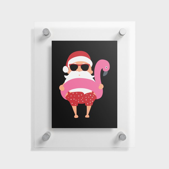 Funny Santa Christmas In July Pool Party Floating Acrylic Print