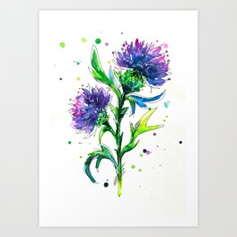 Scottish Thistle Art Prints For Any Decor Style Society6 Art just feels more arty when it's on. scottish thistle art prints for any