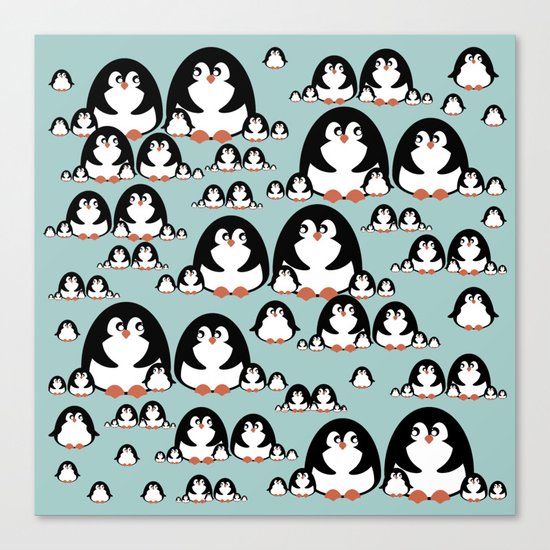 Penguins Canvas Print