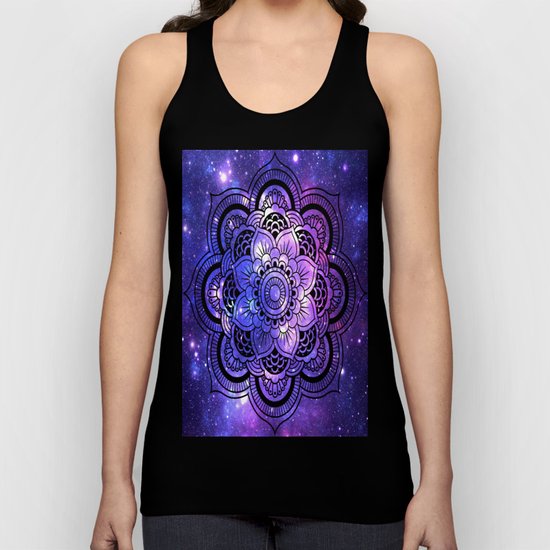 Mandala : Purple Blue Galaxy Unisex Tank Top
