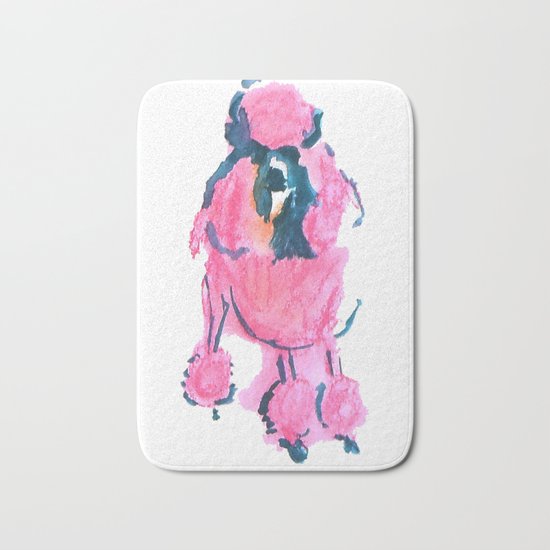 Pink Poodle Bath Mat