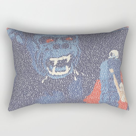 King Kong Script Print Rectangular Pillow