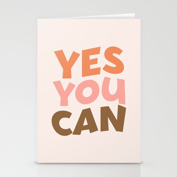 Yes You Can Quote Stationery Cards