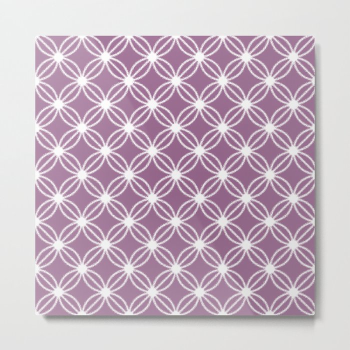 Abstract Circle Dots Purple Metal Print