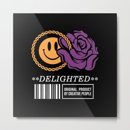 Delighted Metal Print | Breakfasttime, Madewithlove, Emot, Product, Purple, Happiness, Smile, Flavorurful, Delights, Delighted 
