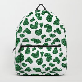 Elegant Emerald Green Glitter Gradient Cheetah Print  Backpack