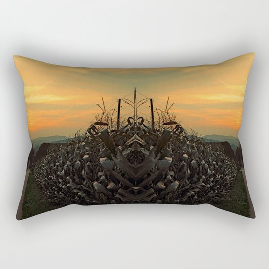 Cornfields with sundown | landscape photography Rectangular Pillow