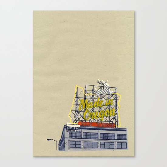 Portland print PDX Canvas Print