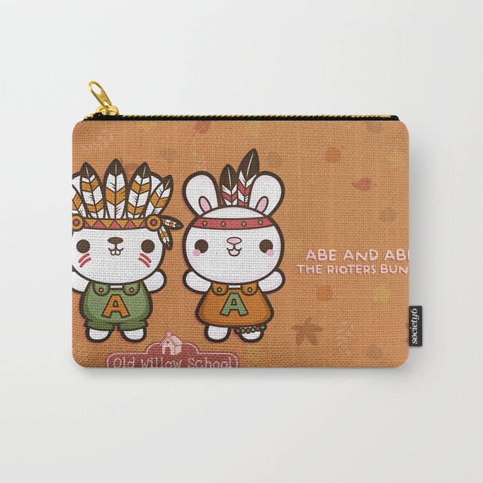 Abe and Abby the Rioters Bunnies Carry-All Pouch