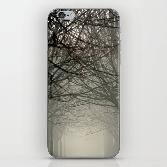 Branches meeting in the fog iPhone & iPod Skin