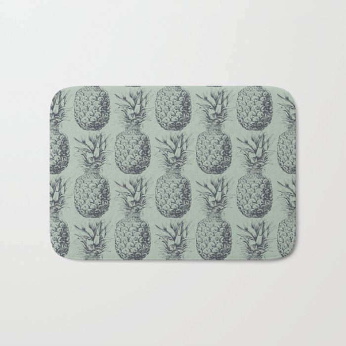 Pineapple, tropical fruit pattern design Bath Mat