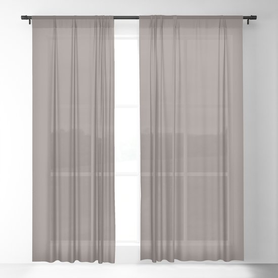 Milk Chocolate Brown Solid Color Pairs With Farrow And Ball London Clay Sheer Curtain By Simplysolids Society6