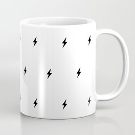 Black Lightning Bolt Pattern Coffee Mug