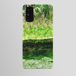 Palm Trees and Vibrant Green Springs Android Case