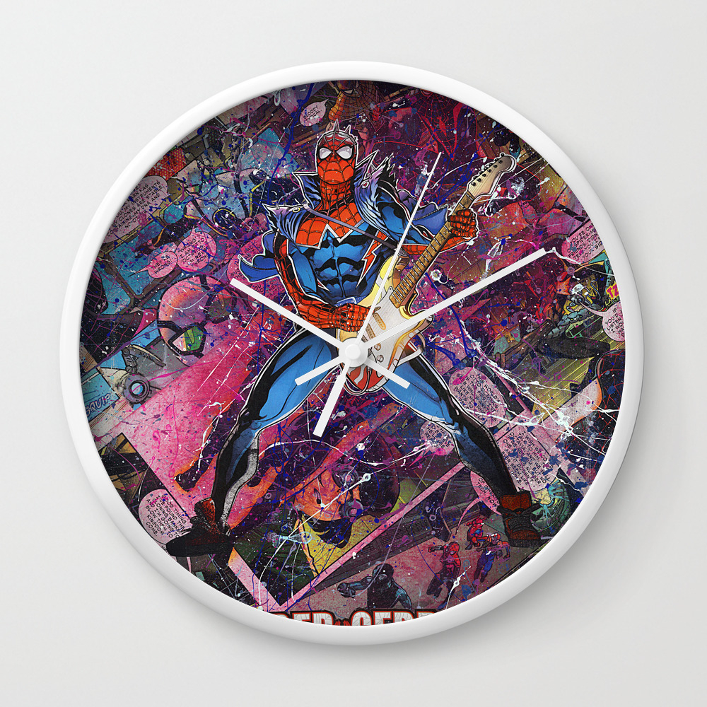 Spider Man Spidergeddon Punk Rock Comic Book Superhero Wall Art Wall Clock By Comic2canvas Society6 Superhero will be back for another run of summer shows at. society6