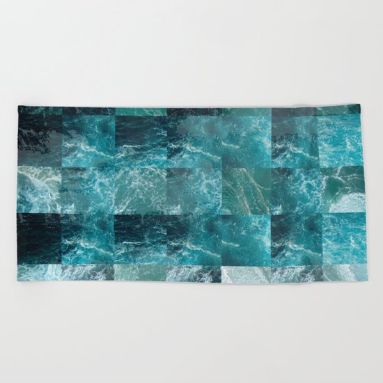 Abstract sea Beach Towel