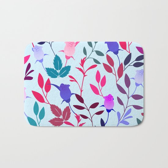 Flower Pattern III Bath Mat