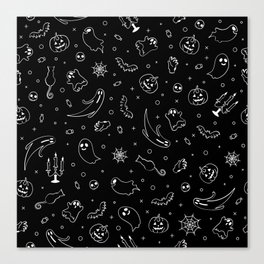 Halloween Seamless Pattern  Canvas Print