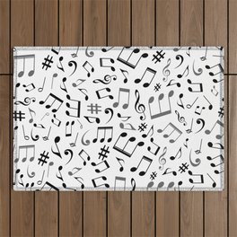 Music Note Mashup Outdoor Rug