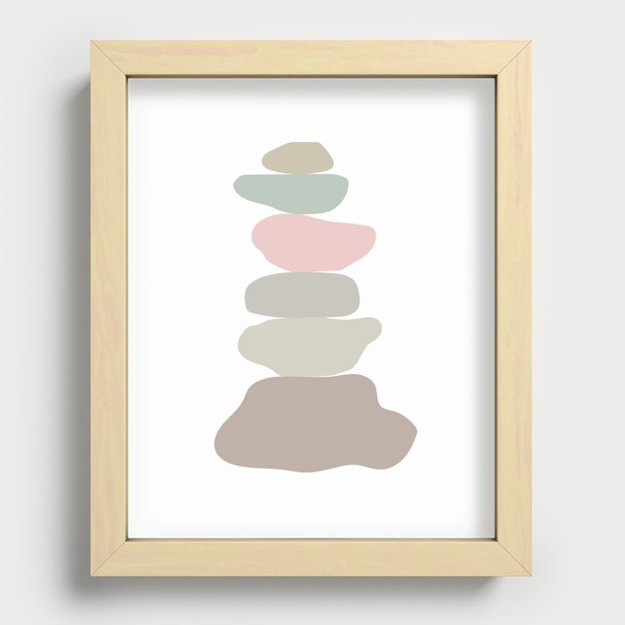 Balancing Stone  Recessed Framed Print