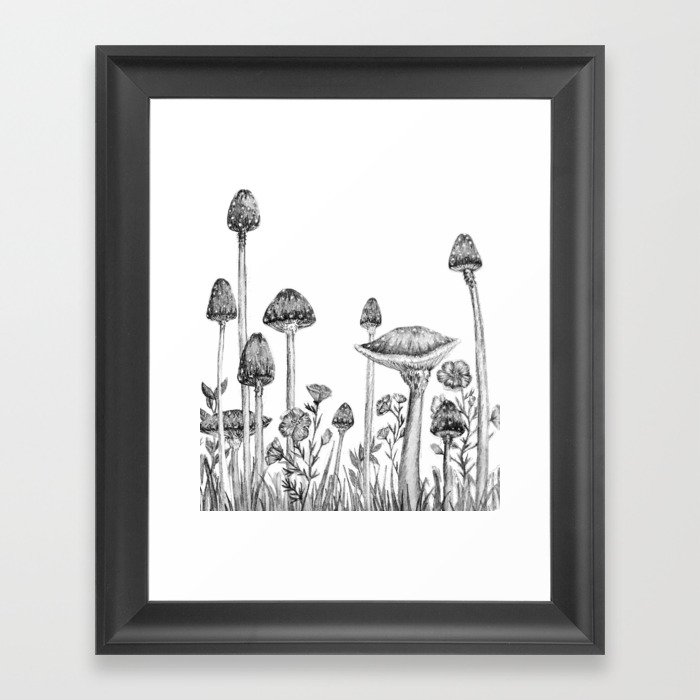 Mushrooms Framed Art Print