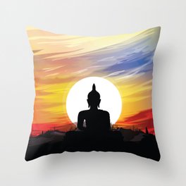 Buddha Peace : Vesak Day  Throw Pillow