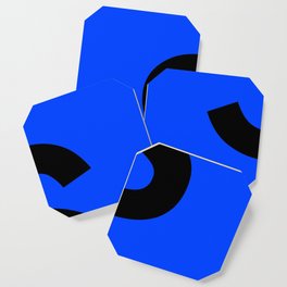 Letter S (Black & Blue) Coaster