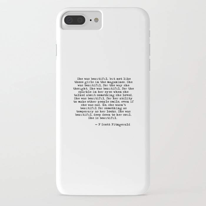 she was beautiful - fitzgerald quote iphone case