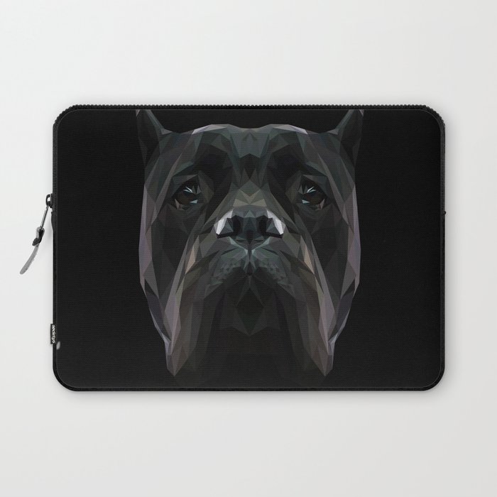 Cane Corso dog low poly. Laptop Sleeve