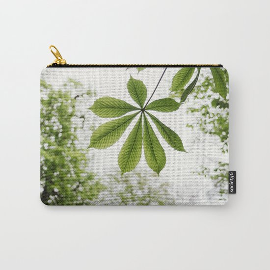 Green Spring Leaf Carry-All Pouch
