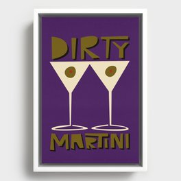 Dirty Martini Cocktail Framed Canvas