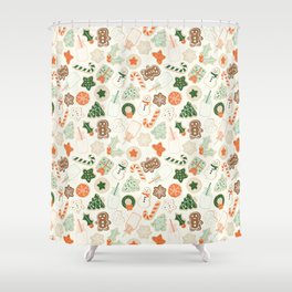 Christmas Cookies Shower Curtain