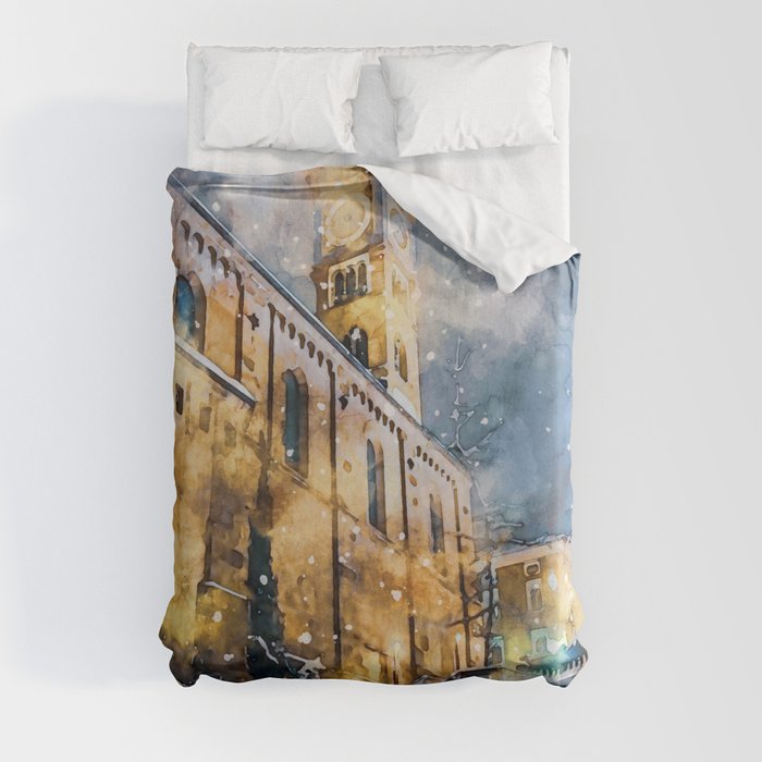Cavalese, Val di Fiemme, Italy Duvet Cover