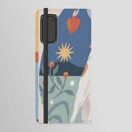 Dog and the moon Android Wallet Case