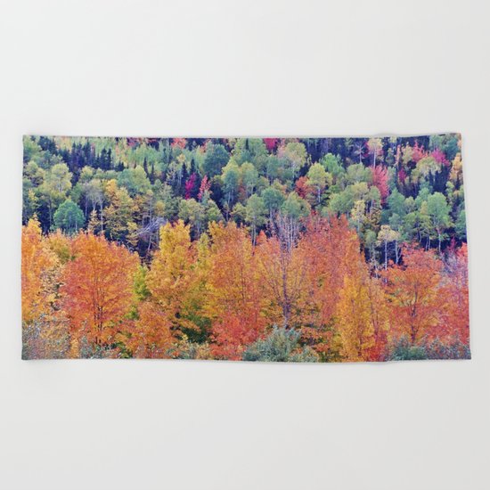Paint By Nature - Fall Foliage Beach Towel