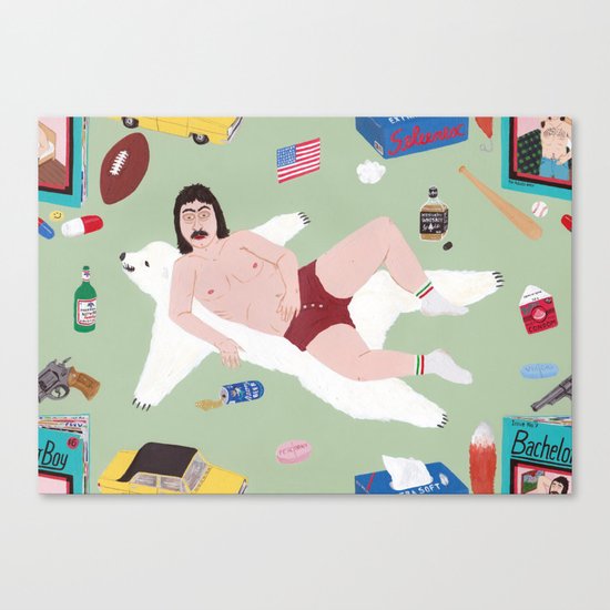 Sexy Bachelor Pattern Canvas Print