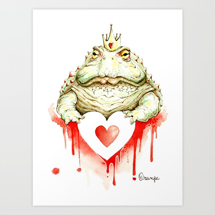 Toad - King of Hearts Art Print