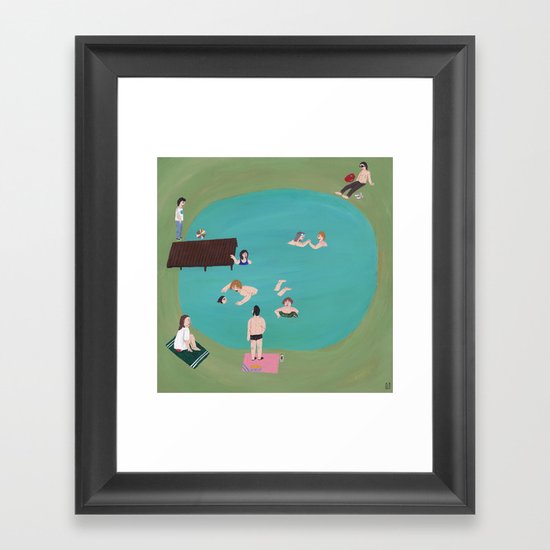 At the Quarry Pond Framed Art Print