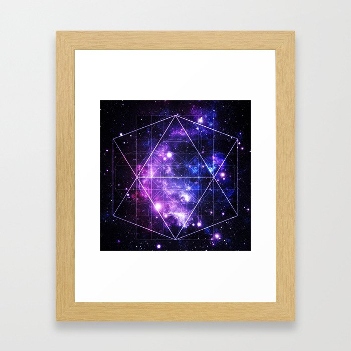 galaxy sacred geometry Framed Art Print