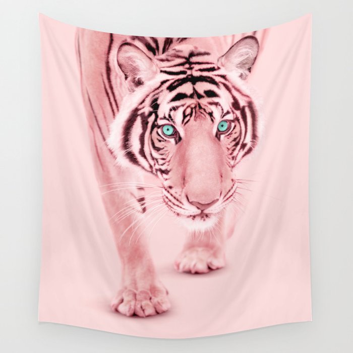 PINK TIGER Wall Tapestry