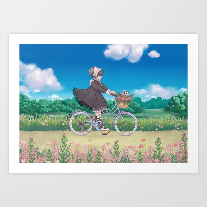 EGL Bicycle trip in the coutryside Art Print