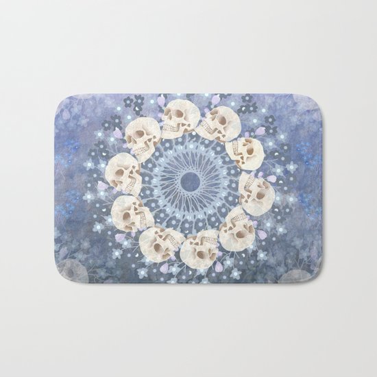 Skull Mandala 2 Bath Mat