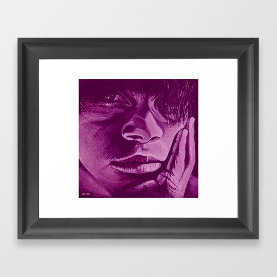 pensar - violet Framed Art Print