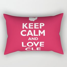 Keep Calm and Love CLE Rectangular Pillow