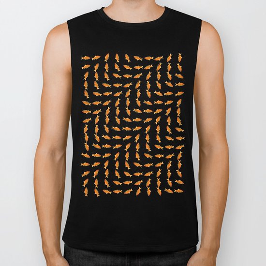Goldfish Pattern Biker Tank