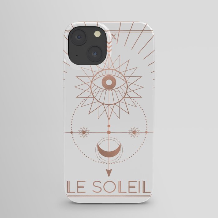 Le Soleil or The Sun Tarot White Edition iPhone Case