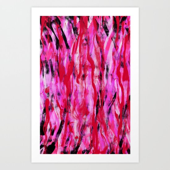 Red and Pink Art Print