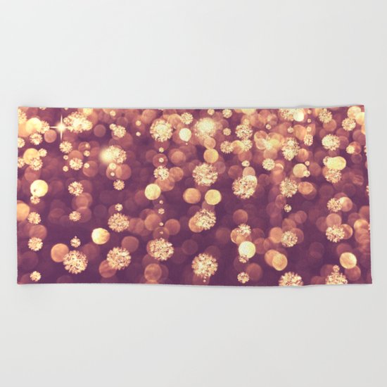 Dazzling Rose Gold Beach Towel