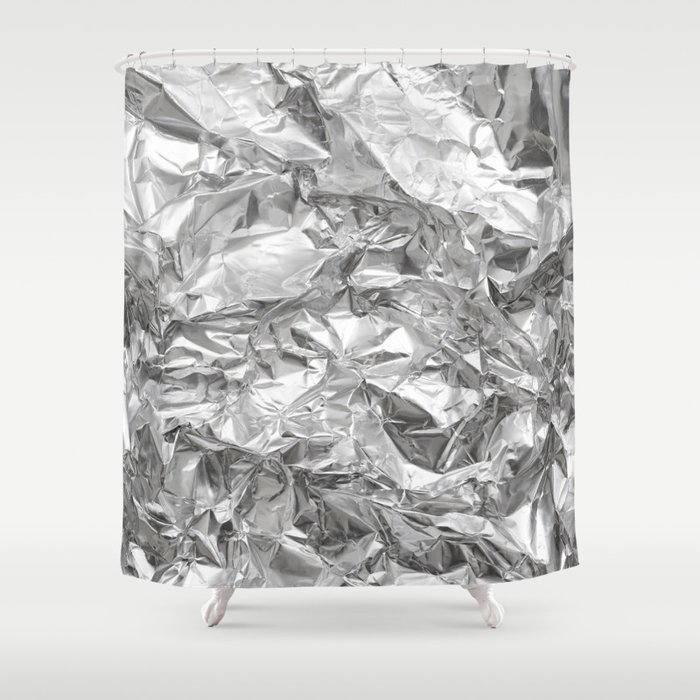 Silver Shower Curtain By Rkdesign