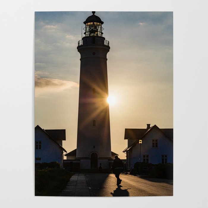 Hirtshals lighthouse Poster